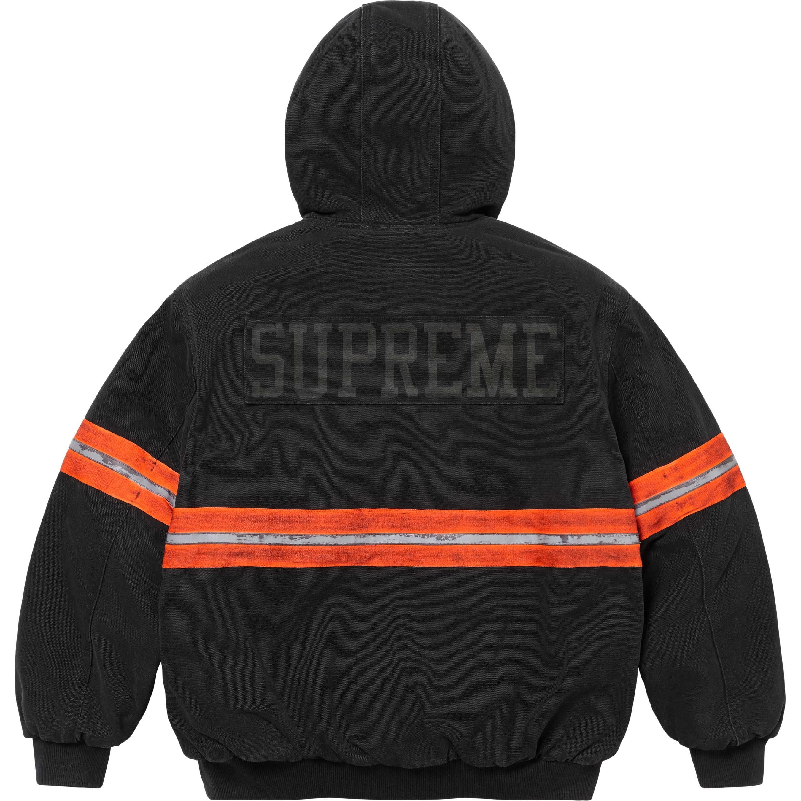 Reflective Stripe Hooded Work Jacket view 2